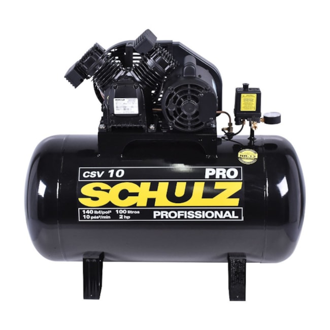 Compressor de Ar 10 Pés 100 Litros 140Lbs 220V Monofásico CSV10/100 PRO SCHULZ-cf6cb542-14f7-4b3b-a6d2-2c6ee05ff7bf