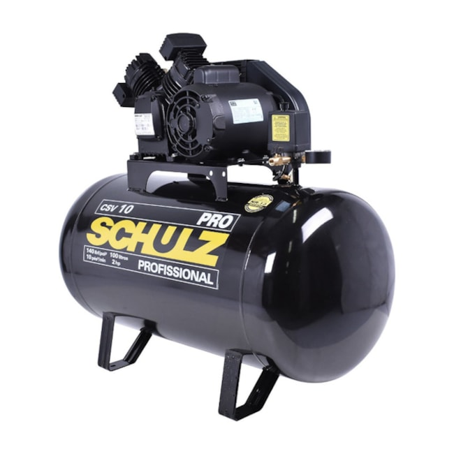 Compressor de Ar 10 Pés 100 Litros 140Lbs 220V Monofásico CSV10/100 PRO SCHULZ-102f8dcb-8697-482a-aef4-bd1c635615f1