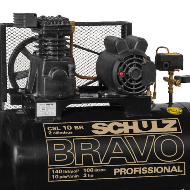 Compressor de Ar 10 Pés 140 PSI 100 Litros 220/380V Trifásico CSL10BR/100L SCHULZ-20672bf8-340b-4abd-8091-5140225aba4a