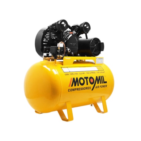 Compressor de Ar 10 Pés 140Lbs 100 Litros Trifásico 220/380V CMV10-PL/100 MOTOMIL -dd25f6d6-26c2-47a6-8587-742a55bc2084