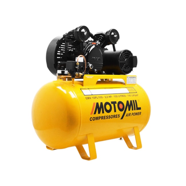 Compressor de Ar 10 Pés 140Lbs 100 Litros Trifásico 220/380V CMV10-PL/100 MOTOMIL -1253381b-b248-44c2-a61f-c1916f77714d