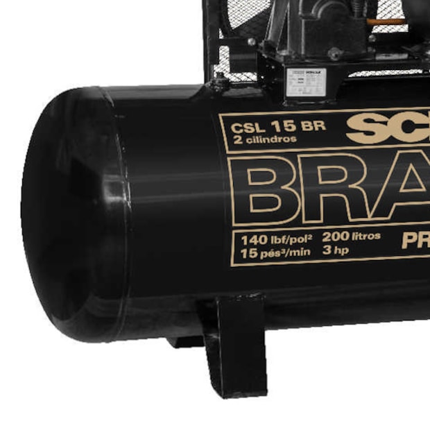 Compressor de Ar 15 Pés 140 PSI 183 Litros 110/220V Monofásico CSL15BR/200L  SCHULZ-383d56b3-c051-49f1-a499-b5db27f73d1b