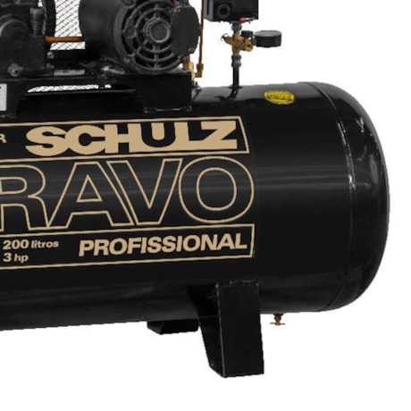 Compressor de Ar 15 Pés 140 PSI 183 Litros 110/220V Monofásico CSL15BR/200L  SCHULZ-932dbdbf-c854-450c-8552-2f5a3bcd1c2d