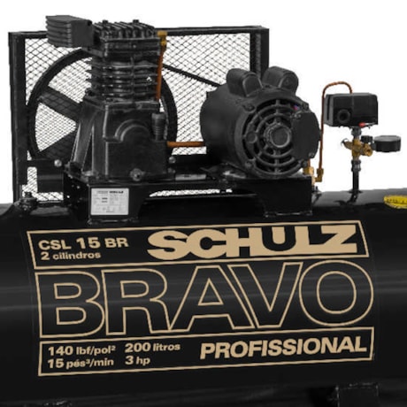 Compressor de Ar 15 Pés 140 PSI 183 Litros 110/220V Monofásico CSL15BR/200L  SCHULZ-3823cdad-05bf-4a45-ab1d-a6ef6b492d51