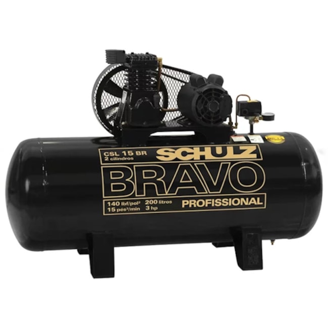 Compressor de Ar 15 Pés 140 PSI 183 Litros 110/220V Monofásico CSL15BR/200L SCHULZ-0537ced8-3f81-47fe-9257-8b29c704ede4