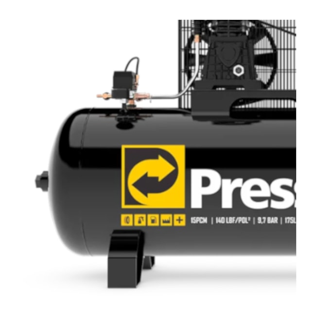 Compressor de Ar 15 Pés 175 Litros 140 Libras Monofásico Bivolt STORM 450 PRESSURE-9d0a1ae7-09e4-4d10-9c59-a5f264bc825c