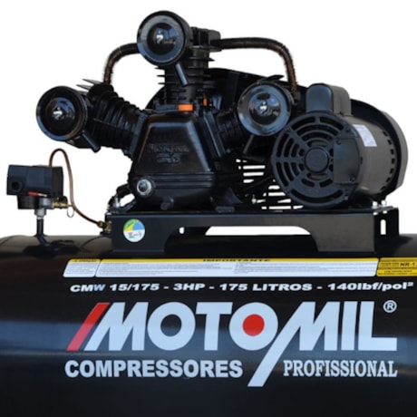 Compressor de Ar 15 Pés 175L 140Lbs Monofásico 220V CMW-15/175 MOTOMIL-e07ce80e-2f2e-4205-b9b7-667419821f0c