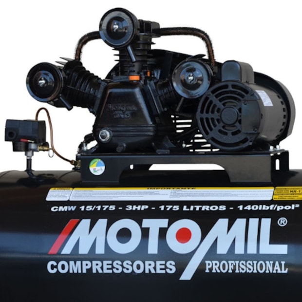 Compressor de Ar 15 Pés 175L 140Lbs Monofásico 220V CMW-15/175 MOTOMIL-60242db1-0577-4ef7-903a-13390472c58b