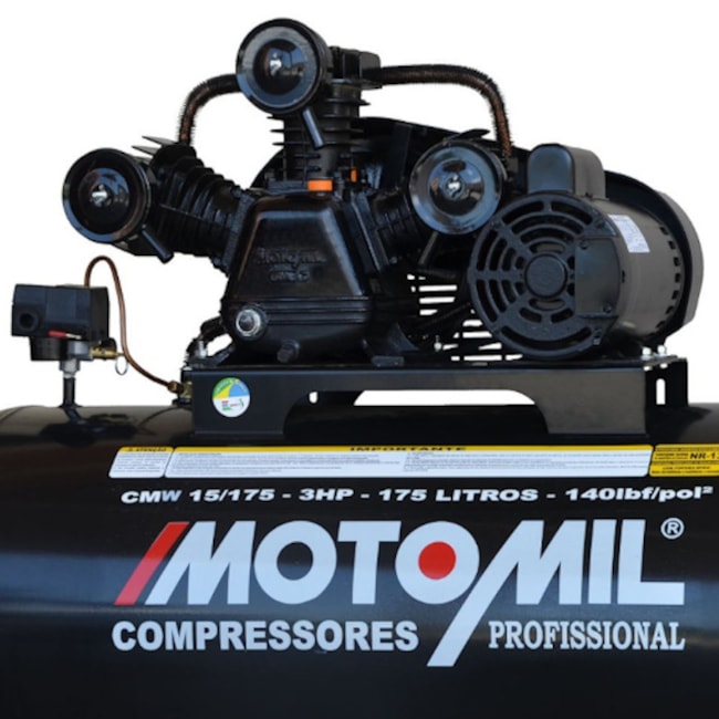 Compressor de Ar 15 Pés 175Lts 140Lbs Trifásico 220V CMW-15/175 MOTOMIL-906fe073-65fb-445b-9513-df32a984d3c3