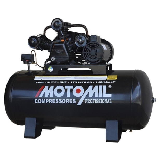 Compressor de Ar 15 Pés 175Lts 140Lbs Trifásico 220V CMW-15/175 MOTOMIL-f957acb2-9e40-4ad8-9487-766d045b8706