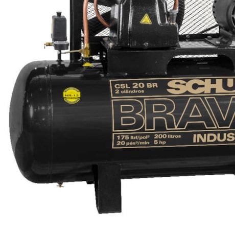 Compressor de Ar 20 Pés 175 PSI 200 Litros 220/380V Trifásico CSL20BR/200 SCHULZ-fa41a16d-5c60-4fcb-9a3f-5b3238a1d98c