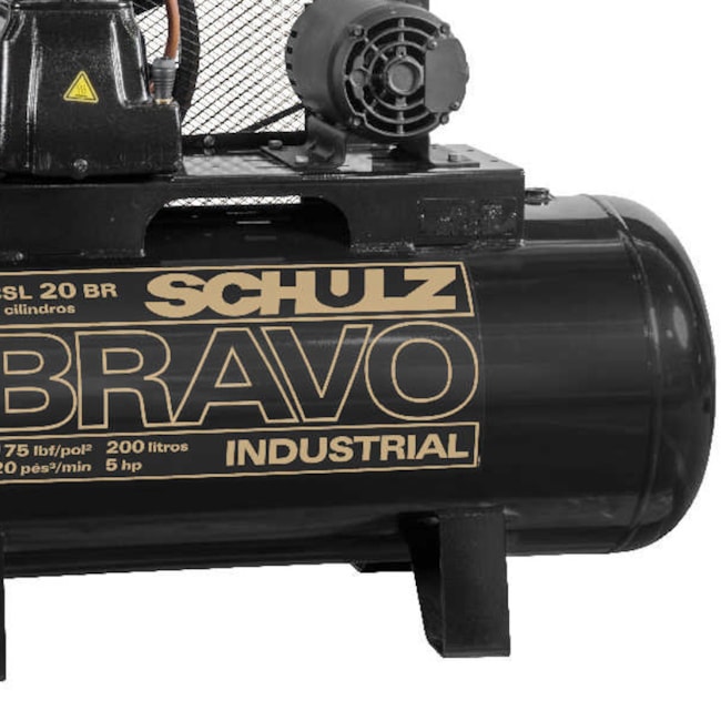 Compressor de Ar 20 Pés 175 PSI 200 Litros 220/380V Trifásico CSL20BR/200 SCHULZ-f5f53d3f-d923-408c-b14c-3b18ff1523f3