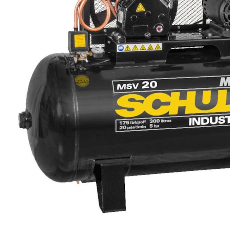 Compressor de Ar 20 Pés 175 Psi 220/380V Trifásico 300 Litros MSV20MAX/300 MTA SCHULZ-5999d01f-e7fd-488a-b3a4-eca486fd5e19