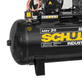 Compressor de Ar 20 Pés 175 Psi 220/380V Trifásico 300 Litros MSV20MAX/300 MTA SCHULZ