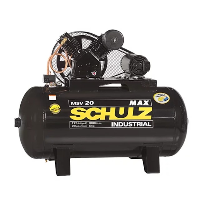 Compressor de Ar 20 Pés 175 Psi 220/380V Trifásico 300 Litros MSV20MAX/300 MTA SCHULZ-19b794d5-1757-4ab0-b049-adc6c201f9f5