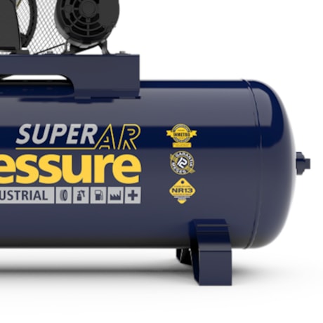 Compressor de Ar 20 Pés 175Lbs 200 Litros 220/380V Trifásico SUPER AR 20/200V PRESSURE-97c2da32-24d9-4ed3-9907-d2845f22f341