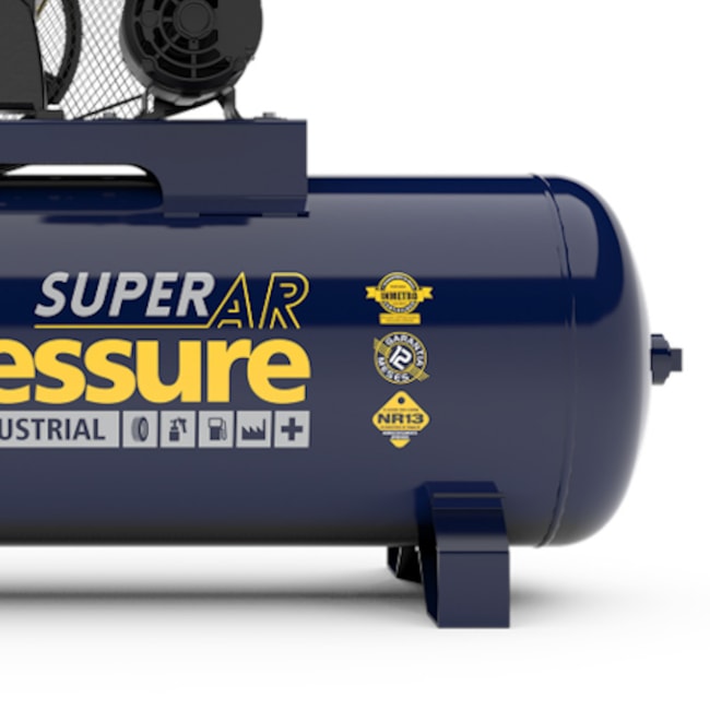 Compressor de Ar 20 Pés 175Lbs 200 Litros 220/380V Trifásico SUPER AR 20/200V PRESSURE-278d6919-e791-4e1f-858d-25ab33ee6ac6