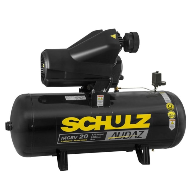 Compressor de Ar 20 Pés 200 LTS 175 LBS Trifásico 200V/380V Audaz MCSV 20/200 SCHULZ-dff2472e-20a4-490c-8e1e-6604b34819c8