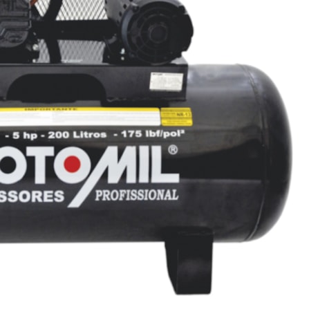 Compressor de Ar 20 Pés 200Lts 175Lbs 220V Trifásico CMAV-20/200 MOTOMIL-52fc0604-f53e-4de2-92d5-9d5cad75f963