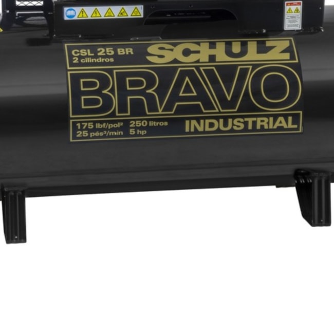 Compressor de Ar 25 Pés 175 Psi 250 Litros Trifásico Bravo Industrial 922.7799-0 CSL25BR/250L SCHULZ-f5b8d418-a213-462b-82c3-a98c94f6fd96