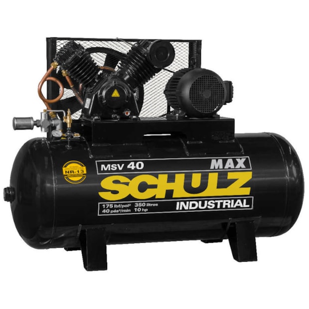 Compressor de Ar 40 Pés 175 Psi 350 litros Trifásico 220/380V MSV40MAX/350I SCHULZ-eb1f23f1-b888-456a-bda0-967e150cc3eb