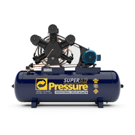 Compressor de Ar 60 Pés 425 Litros 175 Libras Trifásico SUPER AR 60/425W PRESSURE-344b07a5-bbd0-4dd9-ac17-444b20708ea2