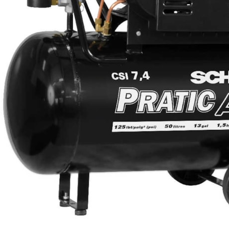 Compressor de Ar 7.4 Pés 125 Psi 50 Litros Monofásico com Rodas CSI7.4/50 SCHULZ