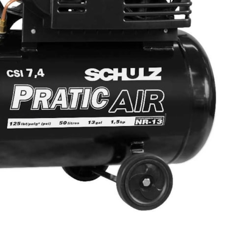 Compressor de Ar 7.4 Pés 125 Psi 50 Litros 220V Monofásico com Rodas CSI7.4/50 SCHULZ-a9057168-abc2-49df-bf0b-21fe2e7e5705