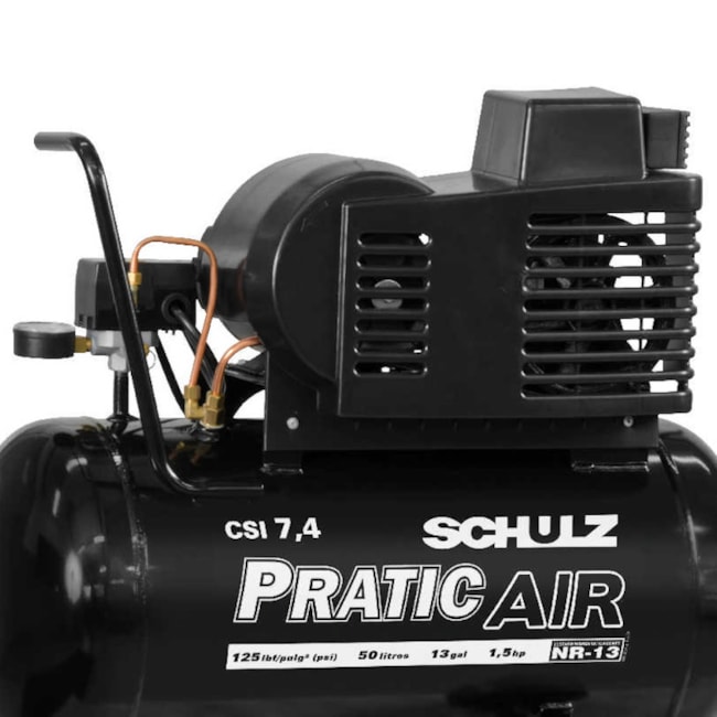 Compressor de Ar 7.4 Pés 125 Psi 50 Litros 220V Monofásico com Rodas CSI7.4/50 SCHULZ-80b87d24-bd7a-43db-af0d-4e46b0bee443