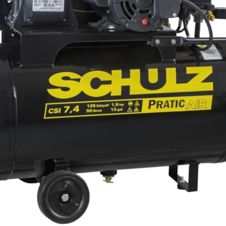 Compressor de Ar 7.4 Pés 125lbs 50 Litros com Rodas Monofásico 110V  CSI7.4/50 SCHULZ-e8442139-83b2-46d4-ab27-ce8caa978fc1