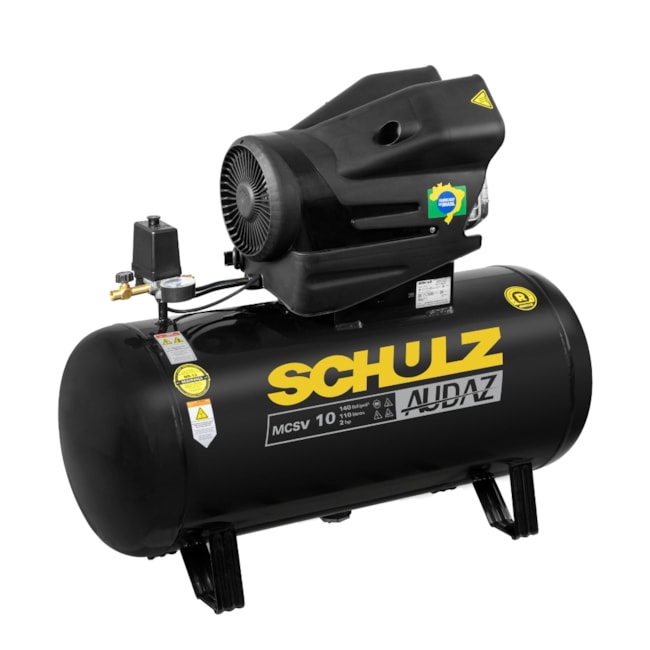 Compressor de Ar Audaz 10 Pés 110 Litros 140LBS Monofásico MCSV10/110 AUDAZ SCHULZ-5bb6b597-064b-434d-b581-a389b85f9179