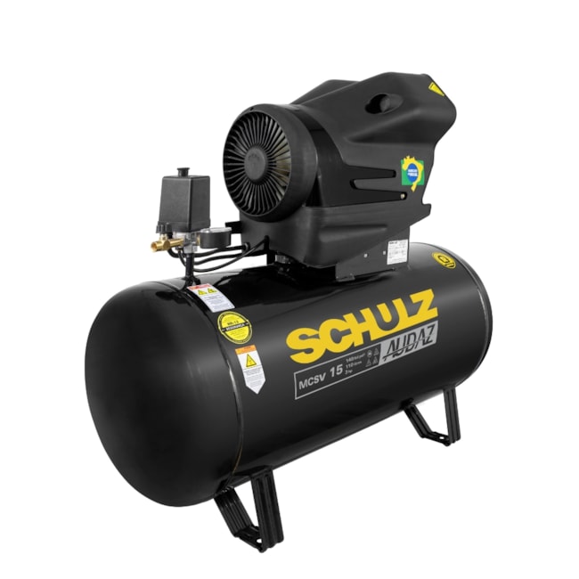 Compressor de AR Audaz 15 Pés 110 Litros 140LBS Monofásico MCSV15/110 AUDAZ SCHULZ-2f9affa9-1baf-431f-8e2d-bb498ca2257f