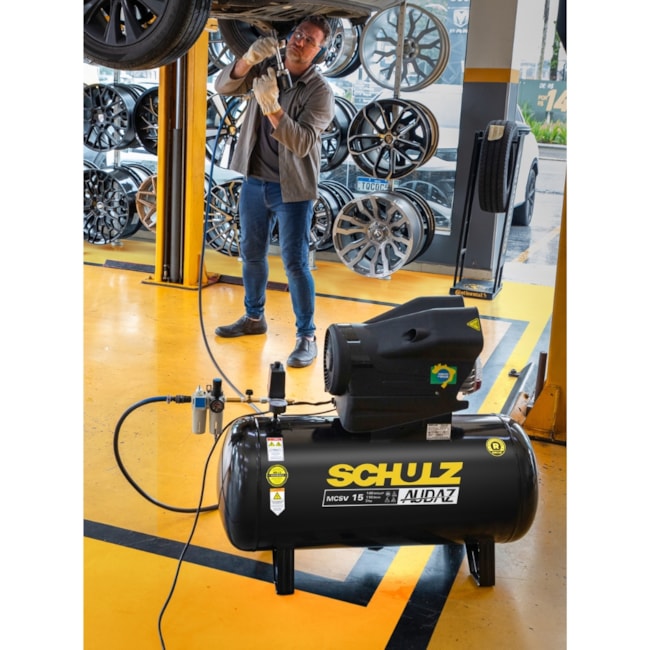Compressor de AR Audaz 15 Pés 110 Litros 140LBS Monofásico MCSV15/110 AUDAZ SCHULZ-8ad1a838-1b5d-4f95-8692-f536d8de093a
