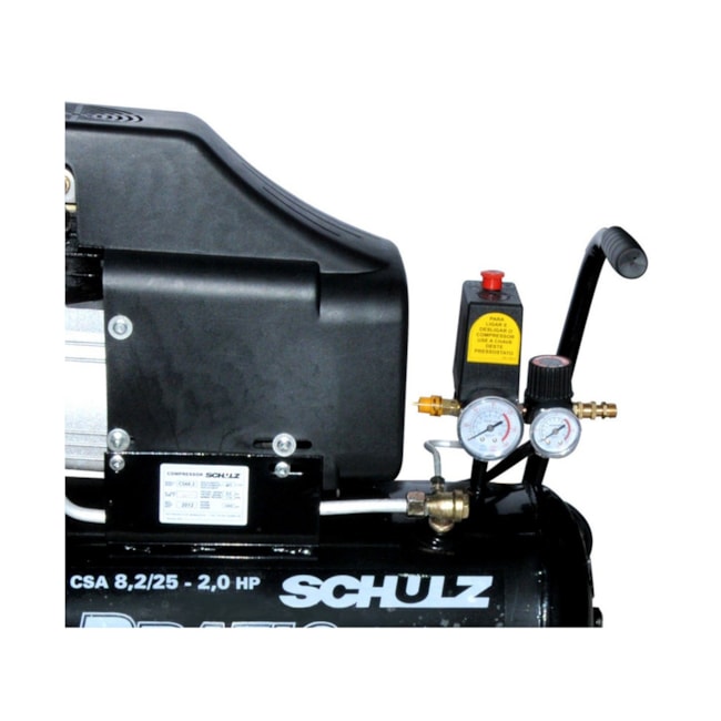 Compressor de Ar Baixa Pressão 8,2 pés 25 Litros Monofásico CSA8,2/25 110V PRATIC AIR 91503730 SCHULZ-4f5c40b7-d690-4e65-8a95-a1b52b54d051