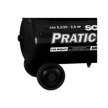 Compressor de Ar Baixa Pressão 8,2 pés 25 Litros Monofásico CSA8,2/25 110V PRATIC AIR 91503730 SCHULZ-396a3c7b-1e52-47ef-952e-42e454507245