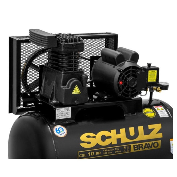 Compressor de Ar de Pistão 10Pés 100LTS 140 LBS Monofásico CSL10BR/100L SCHULZ-c5716261-a209-4410-a4ee-cf06dff88ea6