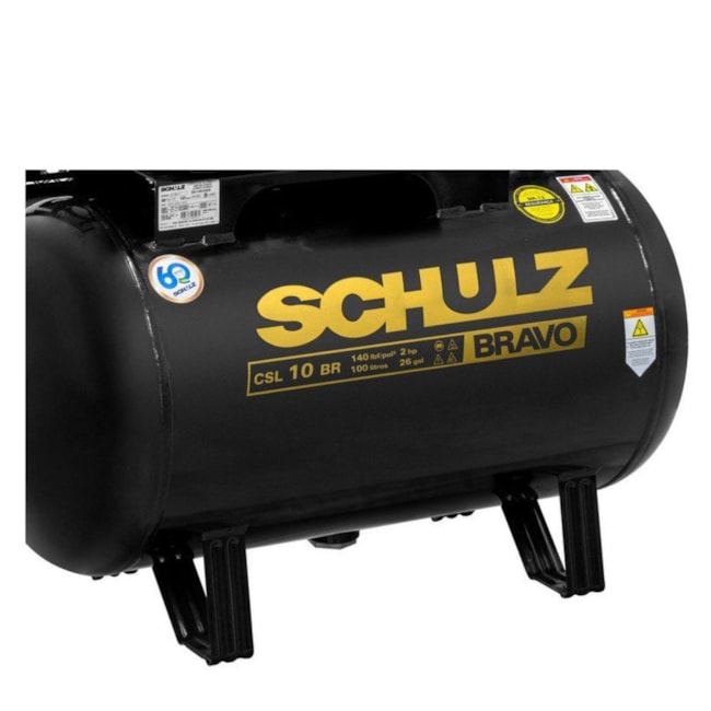 Compressor de Ar de Pistão 10Pés 100LTS 140 LBS Monofásico CSL10BR/100L SCHULZ-af504244-8a80-404a-9e71-afe969183d29