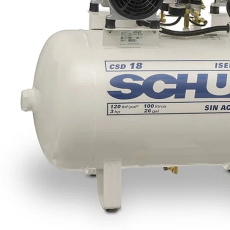 Compressor de Ar Odontológico 18 pés 100 Litros sem Óleo 220V CSD 18/100 SCHULZ-cbd854d4-b591-427c-acb5-504ea902eabf