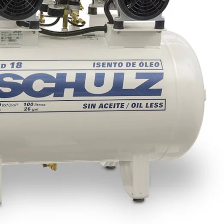 Compressor de Ar Odontológico 18 pés 100 Litros sem Óleo 220V CSD 18/100 SCHULZ-a23bc119-9475-48a0-b150-24dc891e854c