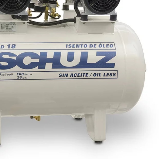 Compressor de Ar Odontológico 18 pés 100 Litros sem Óleo 220V CSD 18/100 SCHULZ-7156176f-cd3e-402f-80d9-9a6f8bac47dd