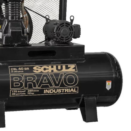 Compressor de Ar Pistão 40 Pés 175 Libras 220/380V Trifásico CSL 40BR/250 BRAVO SCHULZ-5edeb254-afec-4f6e-b59b-259274847acf