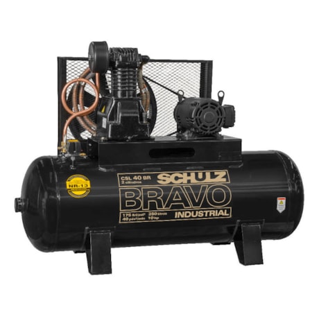 Compressor de Ar Pistão 40 Pés 175 Libras 220/380V Trifásico CSL 40BR/250 BRAVO SCHULZ-2977ff58-7a95-46e9-90c7-2516a511f88c