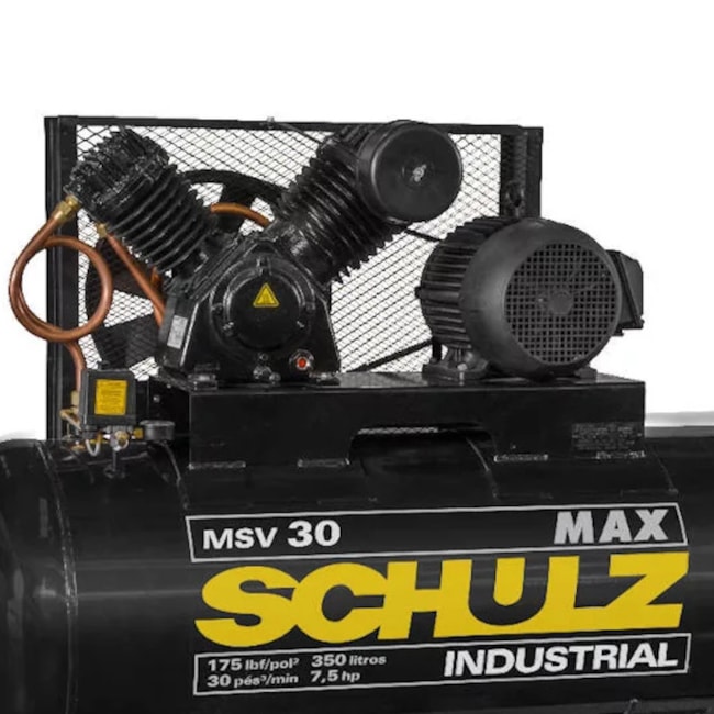 Compressor de Ar Pistão 7,5HP 220/380V Trifáscio MSV 30 MAX/350 SCHULZ-26f0b30d-d27b-4258-b381-7b0f99826e80