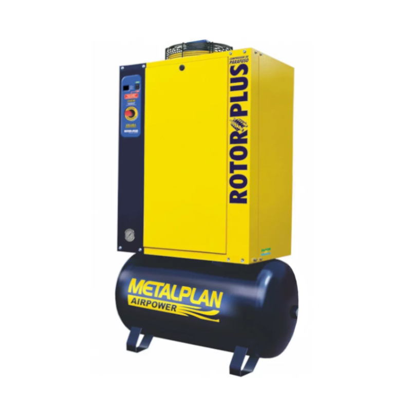 Metal Rotor Compressor Compressor Parafuso 10HP 36 Pés 9Bar 100 Litros Trifásico ROTOR PLUS ...