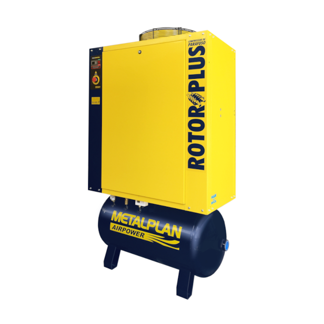 Compressor Parafuso 25HP 96 Pés 9 Bar 163 Litros 220V Trifásico ROTOR PLUS METALPLAN-eb53db58-0f08-4fdc-be7d-4f101a80895b