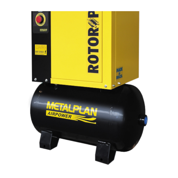 Compressor Parafuso 4HP 16,4 Pés 10 Bar 70 Litros 220V Trifásico ROTOR PLUS METALPLAN-4d40d76a-8e04-4fa0-b1d8-73ed84608648