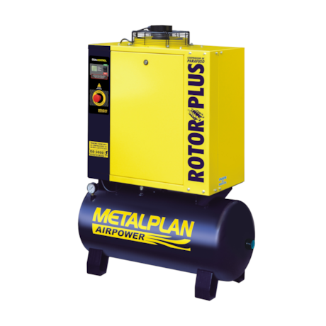 Compressor Parafuso 6 HP 27,4 Pés 8 Bar 100 Litros 220V Trifásico ROTOR PLUS METALPLAN-c0a6dff0-ca4f-47c5-94c0-68c446083f1b