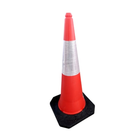 Cone de Sinalização 1 Metro Laranja e Branco Refletivo CG10050 CARBOGRAFITE