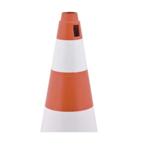 Cone de Sinalização 50 cm Branco e Laranja em Polietileno 7029000504 VONDER