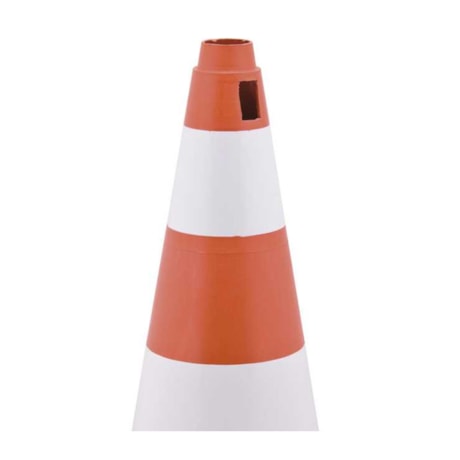 Cone de Sinalização 50 cm Branco e Laranja em Polietileno 7029000504 VONDER